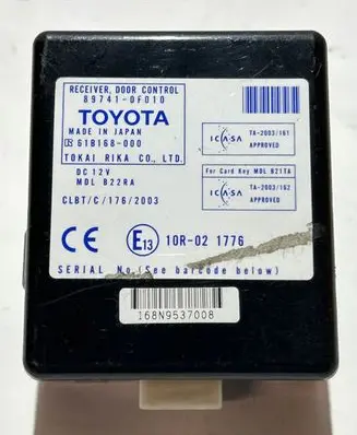 Toyota Corolla Verso AR10 Door control unit/module 897410F010 61B168000 168N9537008