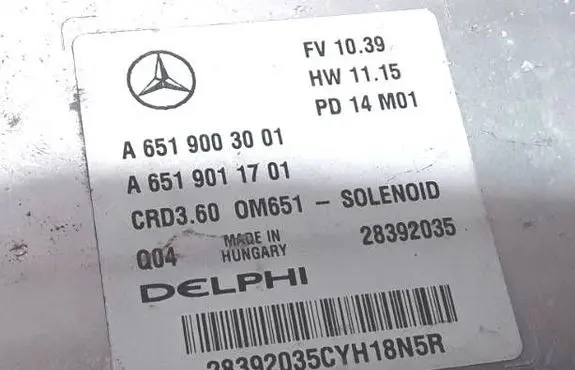 Mercedes-Benz CLA C117 X117 W117 Engine control unit/module A6519003001-MERC A6519003001