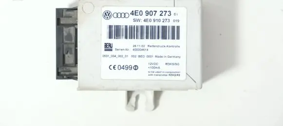 Audi A8 S8 D3 4E Tire pressure control unit 4E0907273