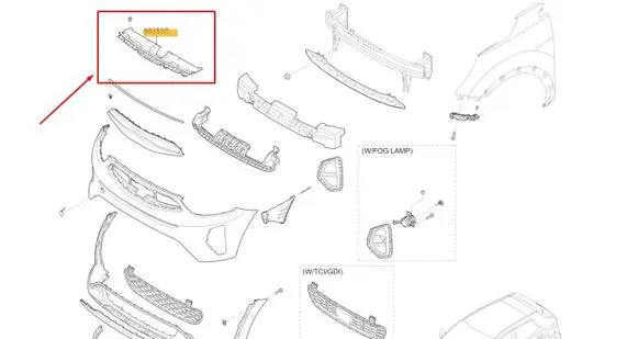 KIA Stonic Radiator support slam panel 86353H8400
