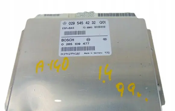 Mercedes-Benz A W168 ESP (stability system) control unit 0265109477