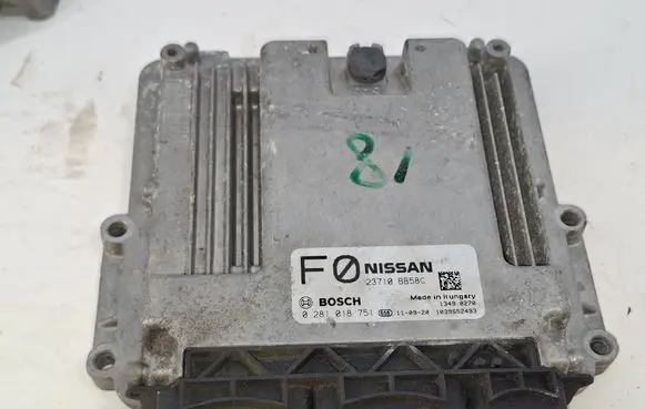 Nissan Qashqai Engine control unit/module 23710BB58C 1039S52493 0281018751