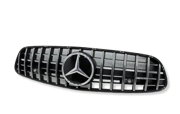 Mercedes-Benz AMG GT R190 C190 Front bumper upper radiator grill A1908853800 A0008880111 A1908853900