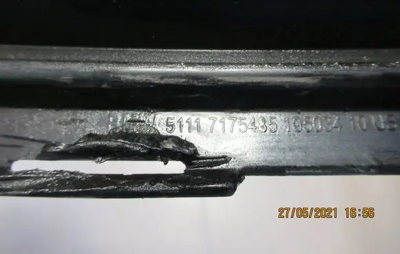 BMW X5 E70 Front bumper lower grill 51117175485