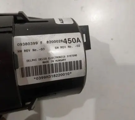 Renault Espace - Grand espace IV Climate control unit 09380399F 09380399 8200028450