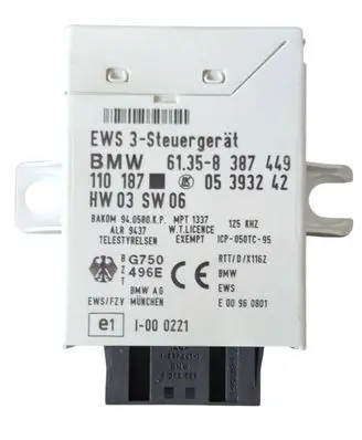 BMW 5 E39 Immobilizer control unit/module 8387449 61358387449 05393242
