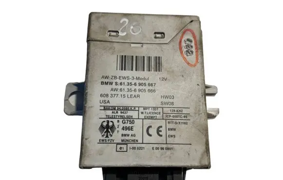 BMW 5 E39 Immobilizer control unit/module 6905667 60837715 61356905667