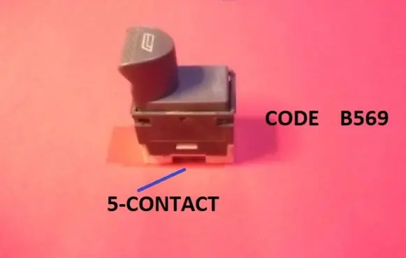 Fiat Multipla Electric window control switch B569