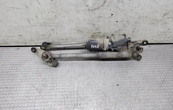 Front wiper linkage and motor