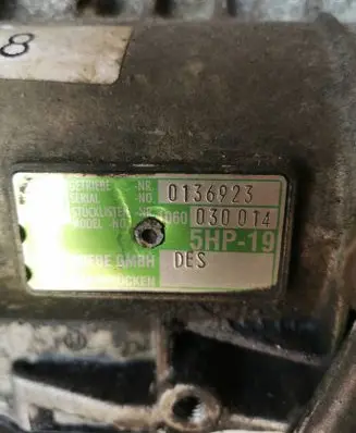 Audi A6 S6 C5 4B Automatic gearbox 5HP19 0136923 060030014