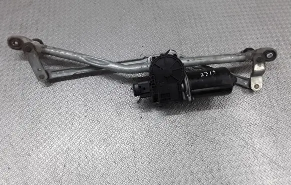 Front wiper linkage and motor