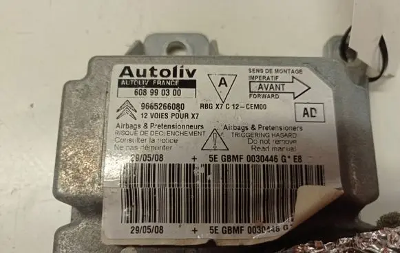 Citroen C5 Airbag control unit/module 608990300 9665266080 608929500
