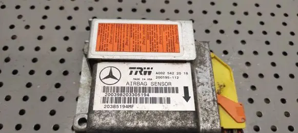 Mercedes-Benz ML W163 Airbag control unit/module A0025422018 200195112 20385194MF