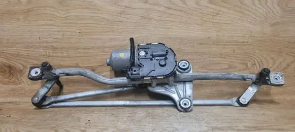 Front wiper linkage and motor
