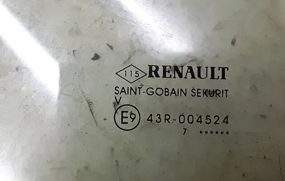 Renault Kadjar Rear door window glass 43R004524