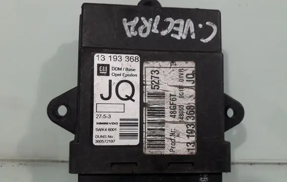 Opel Vectra C Door central lock control unit/module 13193368