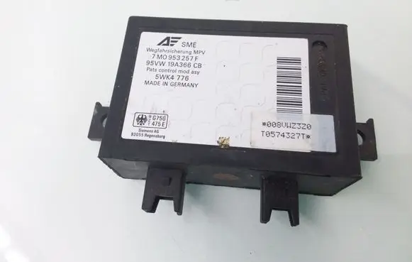 Volkswagen Sharan Immobilizer control unit/module 7M0953257F 95VW19A366CB 5WK4776