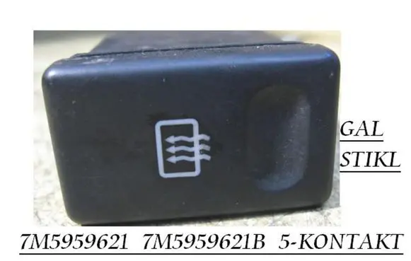 Windscreen/window heater switch