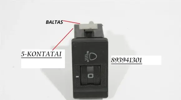Audi 80 90 B3 Headlight level height control switch 893941301