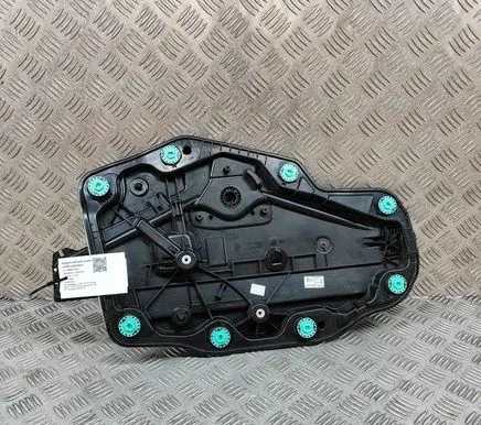 Rear door window regulator with motor