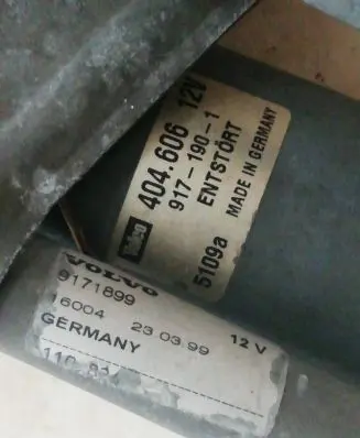 Volvo S80 Wiper motor 9171901 404606 5109A