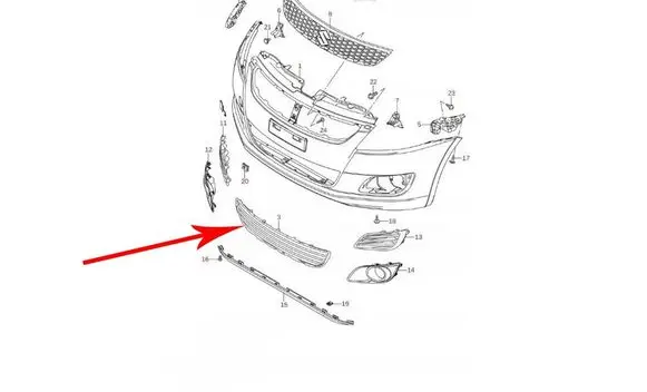 Suzuki Swift II Front grill 7172168L005PK