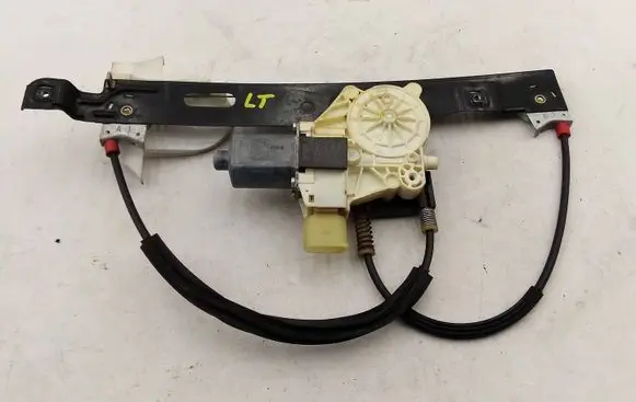 Rear door window regulator with motor