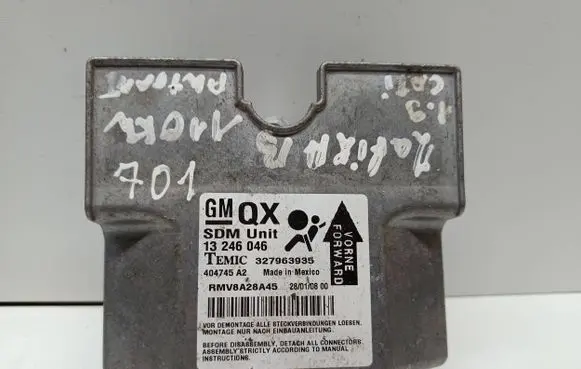 Opel Zafira B Airbag control unit/module 327963935 404745A2 13246046