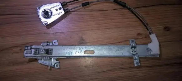 Sliding door window regulator with motor