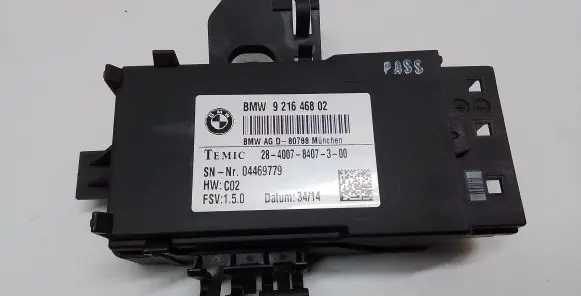 BMW 3 GT F34 Seat heating relay 9216468