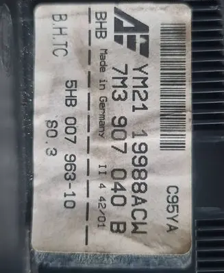 Volkswagen Sharan Climate control unit 7M3907040B 5HB00796310 YM2119988ACW