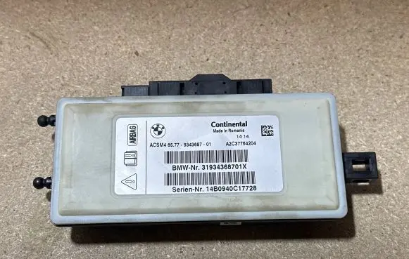 BMW 5 F10 F11 Airbag control unit/module 31934368701X 9343687-01 14B0940C17728