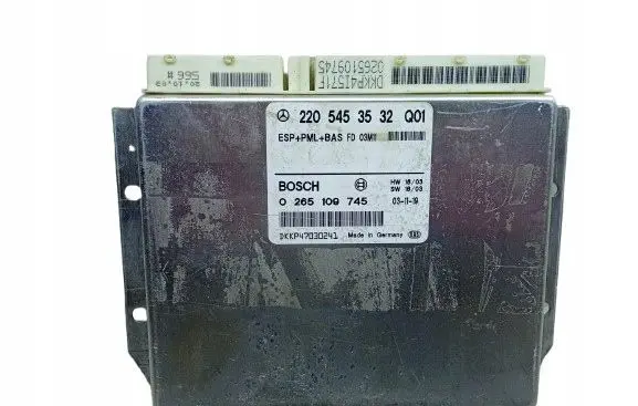 Mercedes-Benz S W220 ESP (stability system) control unit A2205453532