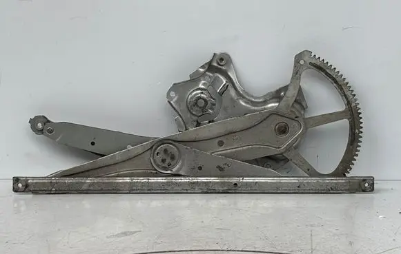 Rear door window regulator with motor