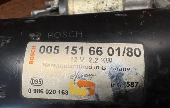 Mercedes-Benz Sprinter W901 W902 W903 W904 Starter motor 0986020163 0051516601