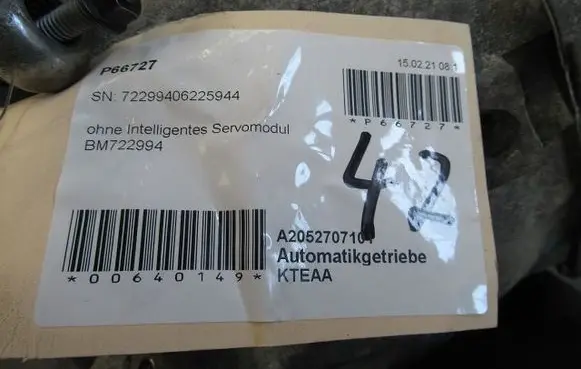 Mercedes-Benz X-class W470 Automatic gearbox 72299406225944KG