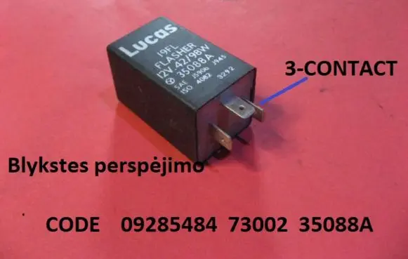 Opel Corsa A Light relay 09285484 73002