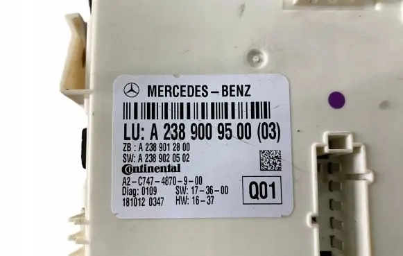 Mercedes-Benz E W238 Sunroof control unit/module A2389009500