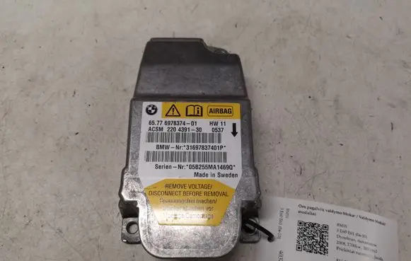 BMW 5 E60 E61 Airbag control unit/module 6577697837401 220439130 31697837401P