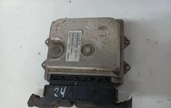 Fiat Panda II Engine ECU kit and lock set 51896811 9BSAYK1L BC0103694C