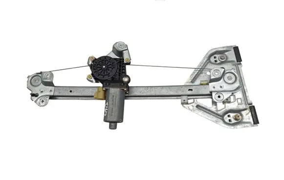 Rear door window regulator with motor