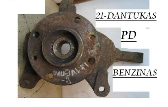 Front wheel hub spindle knuckle