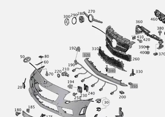 Mercedes-Benz SLK R172 Front bumper splitter molding A1728853123
