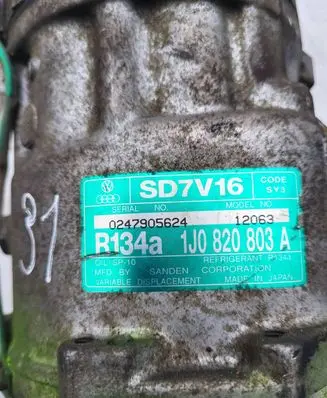 Audi A3 S3 8L Air conditioning (A/C) compressor (pump) 1J0820803A 12063 0247905624