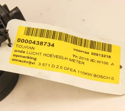 Volkswagen Golf VII Mass air flow meter 0281002956