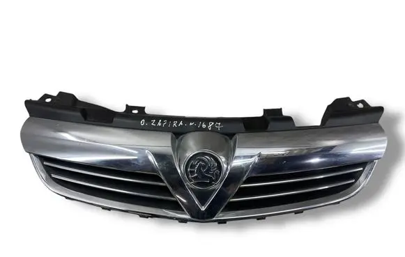Opel Zafira B Front bumper upper radiator grill 13247331