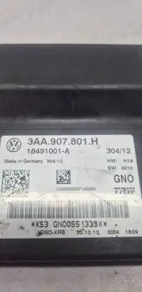 Volkswagen PASSAT B7 Hand brake control module 3AA907801H 18491001A