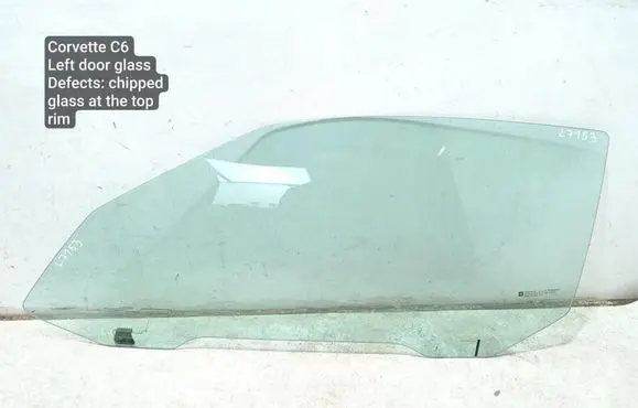 Chevrolet Corvette C6 Front door window/glass (coupe) 43R000004