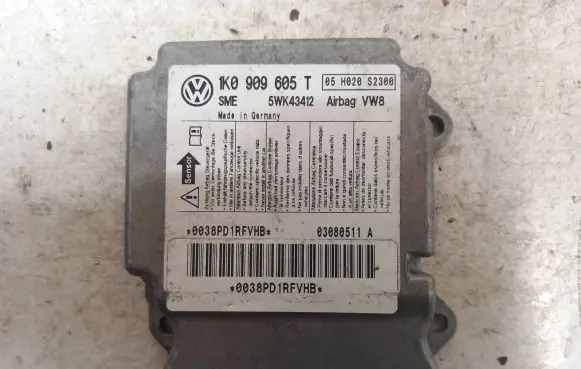 Volkswagen Golf Plus Airbag control unit/module 1K0909605T 5WK43412 05H020S2300