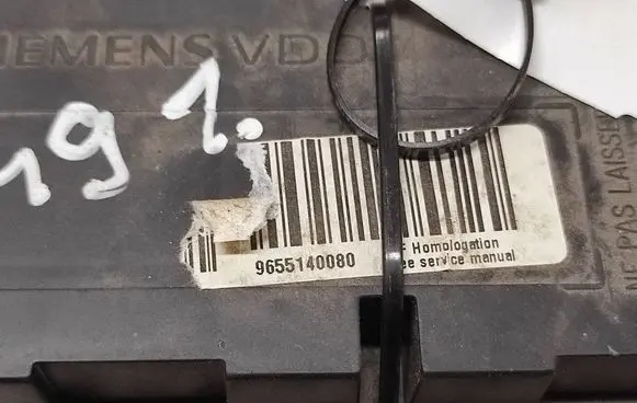Peugeot 407 Tire pressure control unit 9655140080